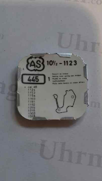 AS Cal. 1123 - 445. Setting lever spring. NOS.
