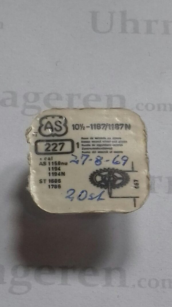 AS Cal. 1187 - 227. Sweep second wheel and pinion. NOS.