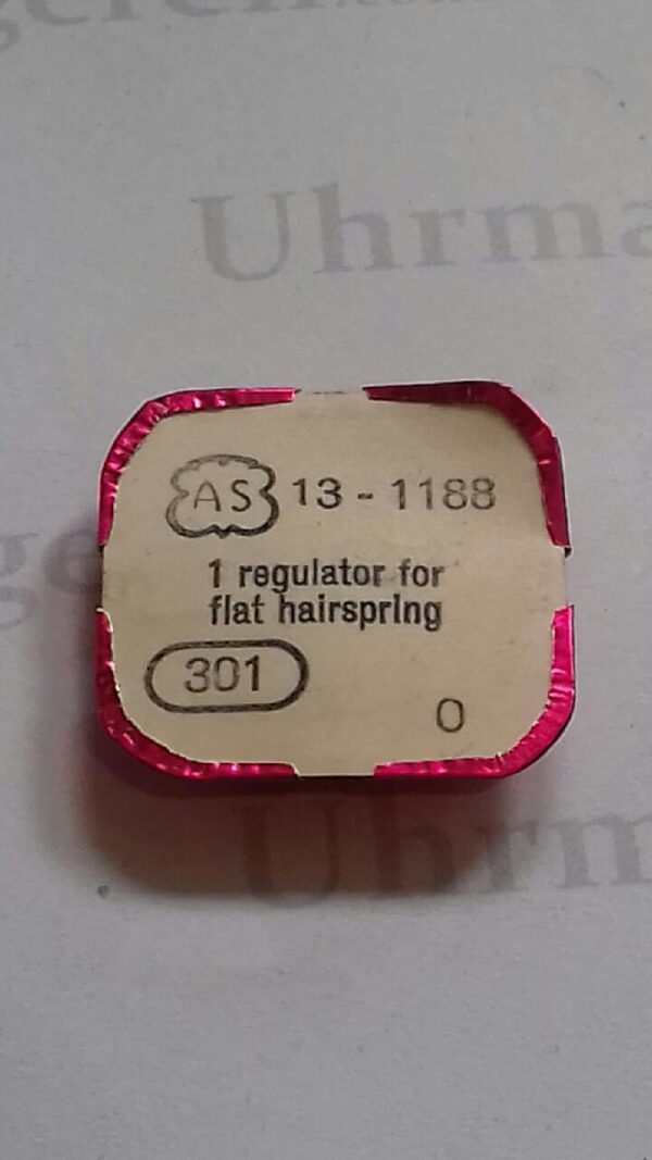 AS Cal. 1188 - 301. Regulator for flat hairspring. NOS.