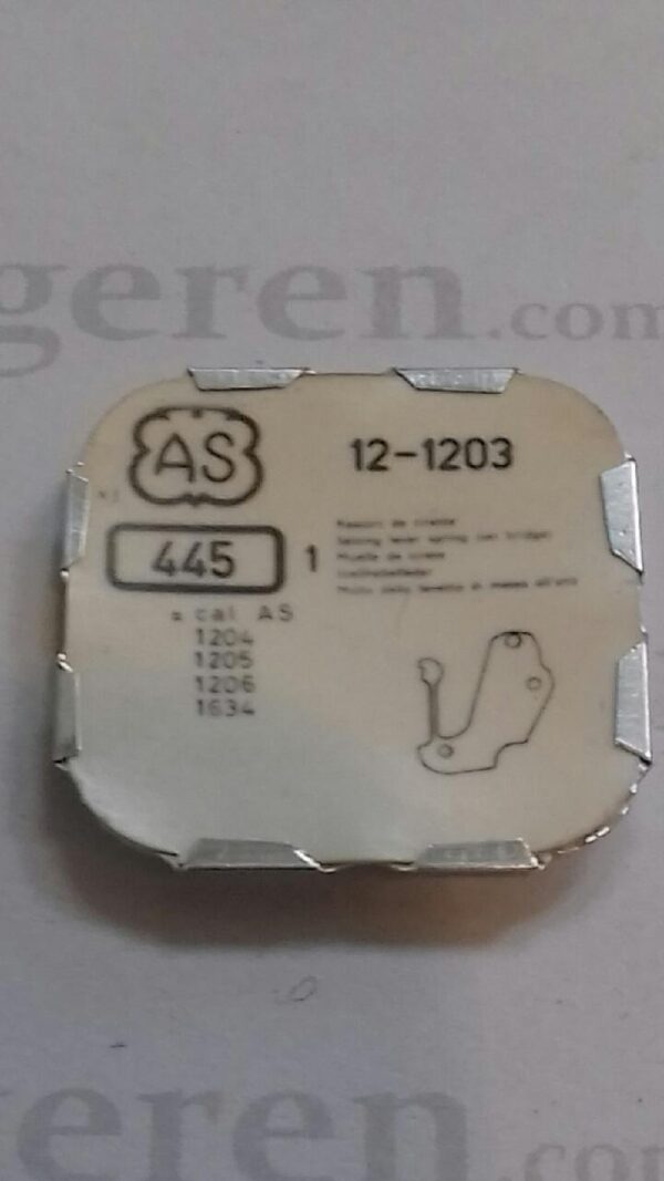 AS Cal. 1203 - 445. Setting lever spring. NOS.