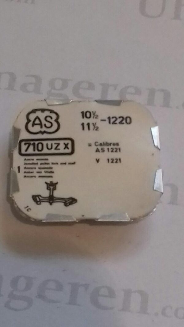 AS Cal. 1220 - 710. Jewelled pallet fork and staff. NOS.