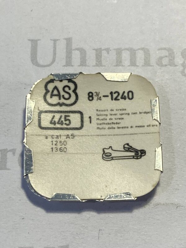 AS cal. 1240 part 445. Setting lever spring. NOS.