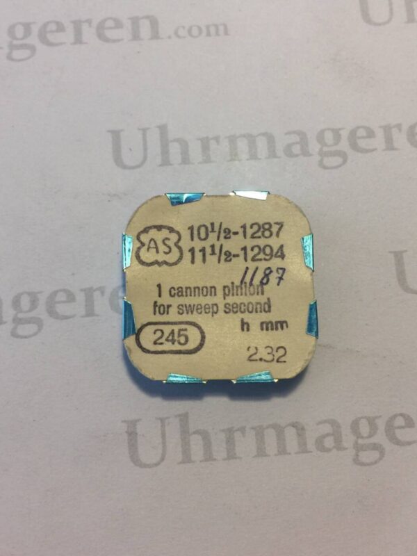 AS Cal. 1287 - 245. Cannon pinion for sweep second. NOS.