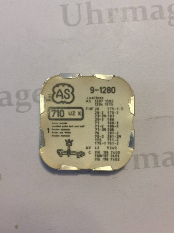 AS Cal. 1280 - 710. jewelled pallet fork and staff. NOS.