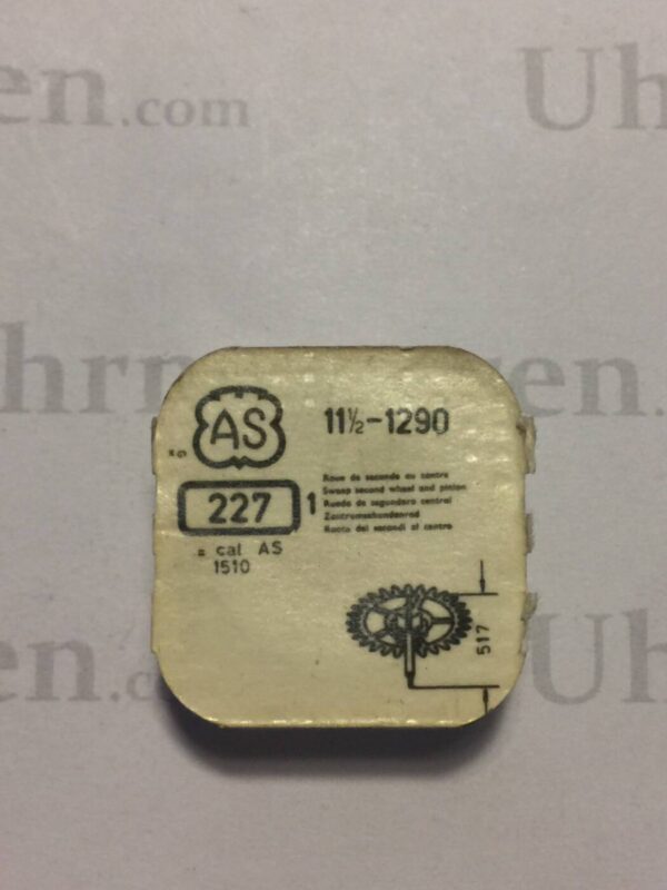 AS Cal. 1290 - 227. Sweep second wheel and pinion. NOS.