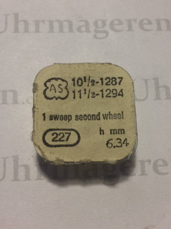 AS Cal. 1287 - 227. Sweep second wheel. NOS.