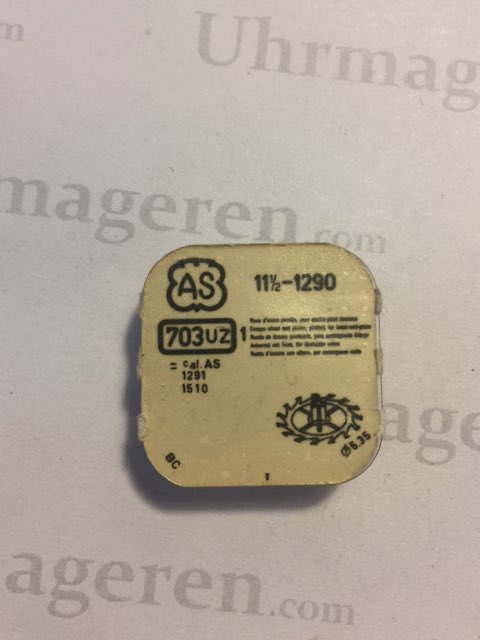 AS Cal. 1290 - 703. Escape wheel and pinion. NOS.