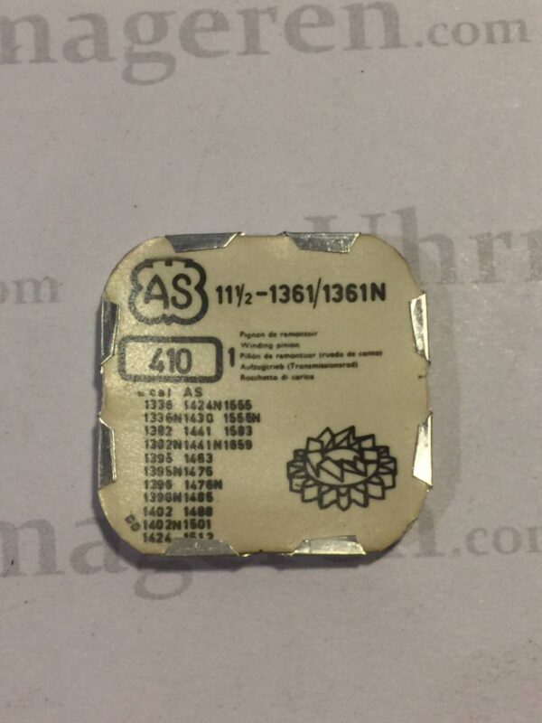 AS Cal. 1361 - 410. Winding pinion. NOS.