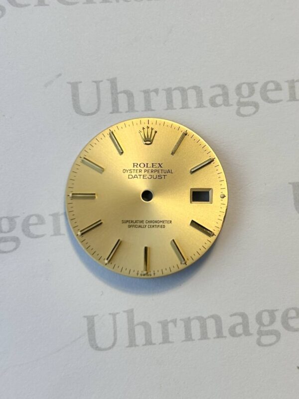 Rolex Datejust dial, Champagne. For ref 16233, 16013, 16238, 16018. (K1-R5-1)