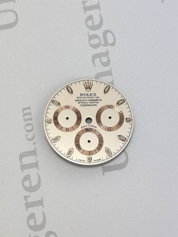 Rolex Daytona dial, Rose gold, Ivory, for ref 116515LN. (K1-R8-2)