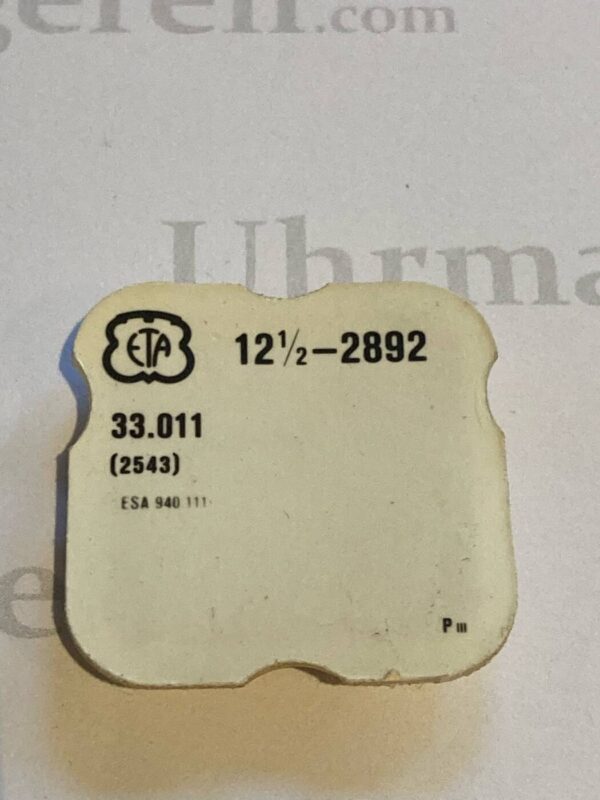 ETA Cal. 2892 - 2543. Intermediate Date Wheel. NOS.