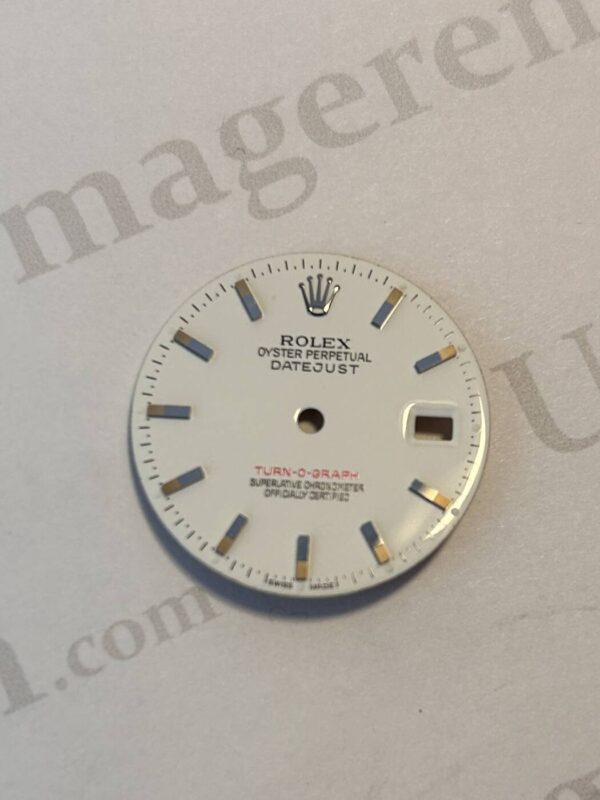 Rolex Datejust Turn-O-Graph dial, White. For ref 116264. (K1-R2-3)