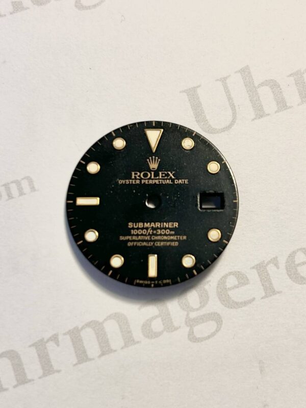 Rolex Submariner Date dial, matte black, For ref 16613 and 16618. (K1-R4-3)