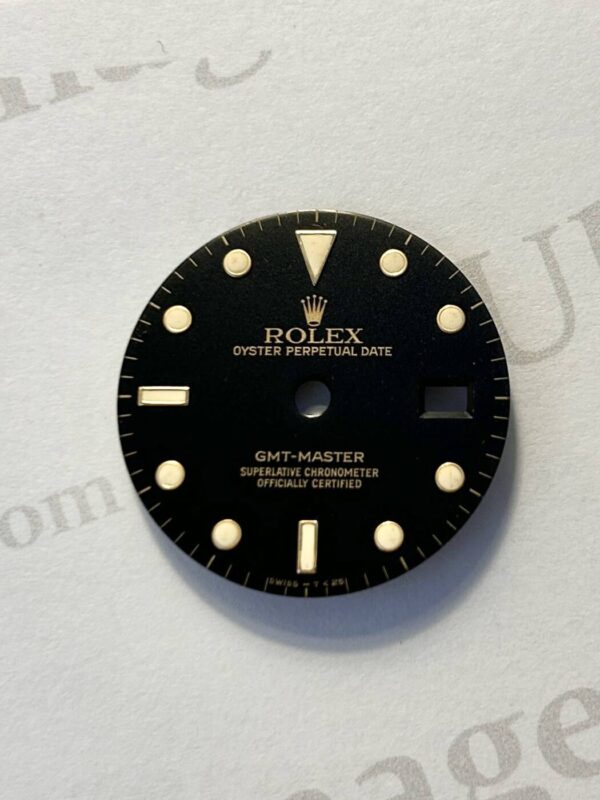 Rolex GMT-Master dial. Matte black. For ref 16753 and 16758. (K1-R5-3)