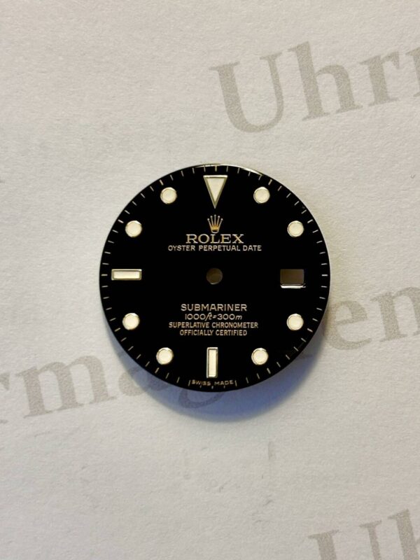Rolex Submariner date dial, Black. For ref 16613 and 16618. (K1-R6-3)