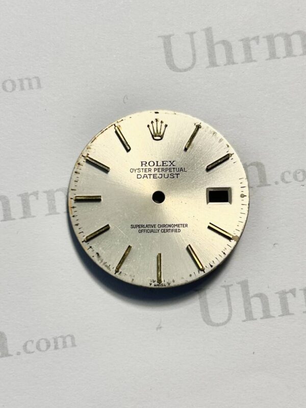Rolex Datejust dial. Silver. Fits ref 16013, 16233, 16203 and 16018. (K2-R4-1)