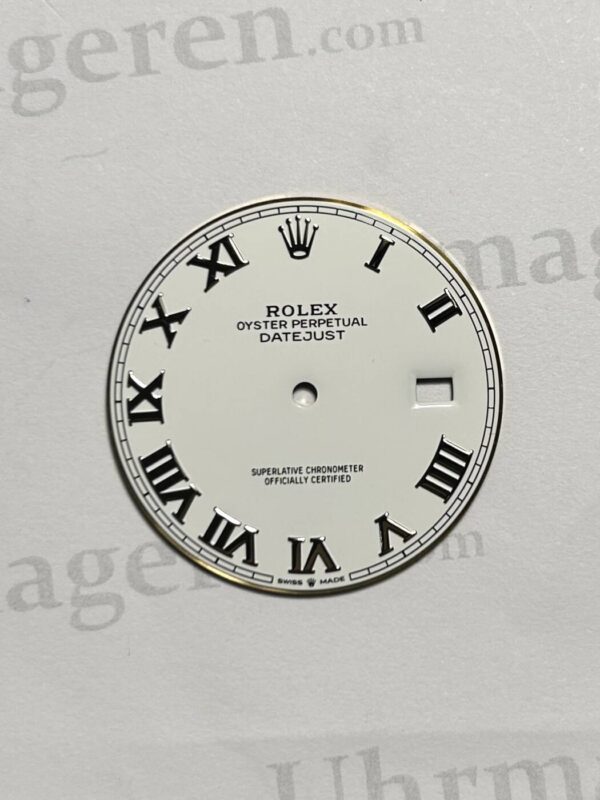 Rolex Datejust Dial, White with roman numerals for ref 126334 and 126300 (K2-R7-2)