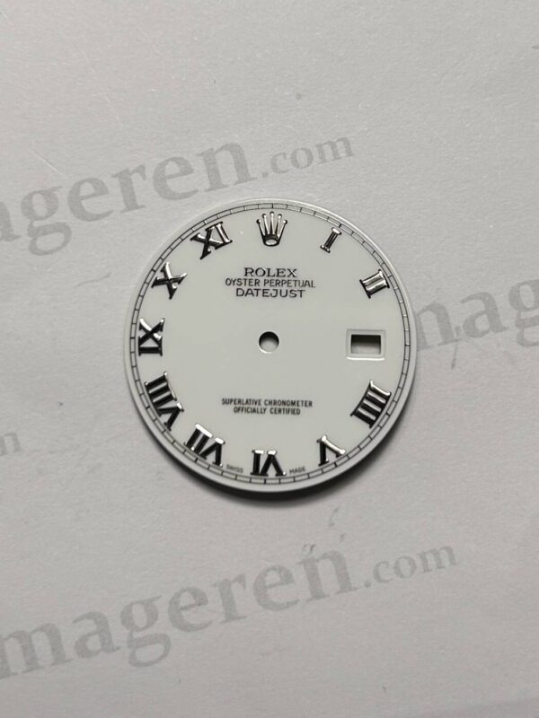 Rolex Datejust dial, Whote with roman numerals for ref 16234 (K2-R2-3)