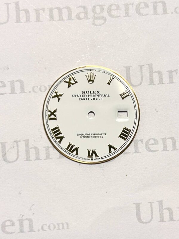 Rolex Datejust dial, White with roman numerals, for ref 126233 (K2-R4-3)