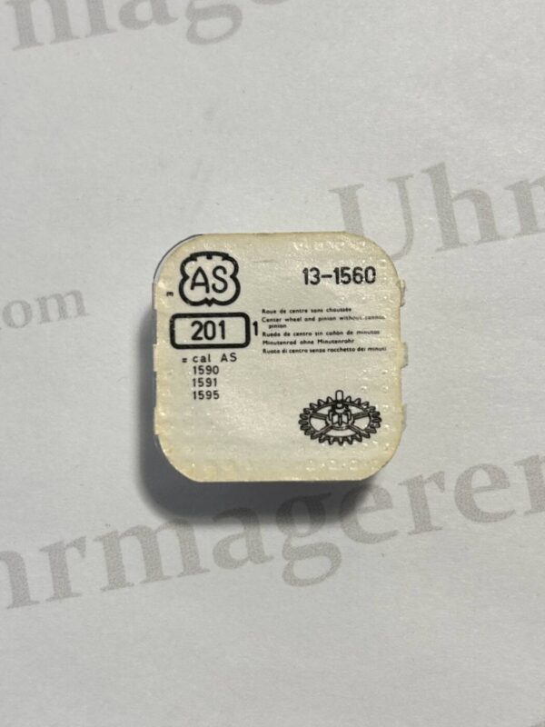 AS Cal. 1560-201. Center wheel, no cannon pinion. NOS