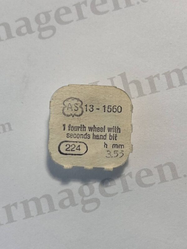 AS Cal 1560-224. Fourth wheel with seconds hand bit. NOS