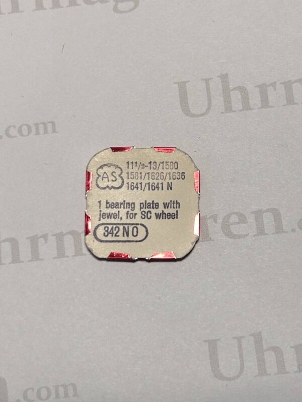 AS Cal 1580-342, Bearing plate with jewel, for SC wheel. NOS