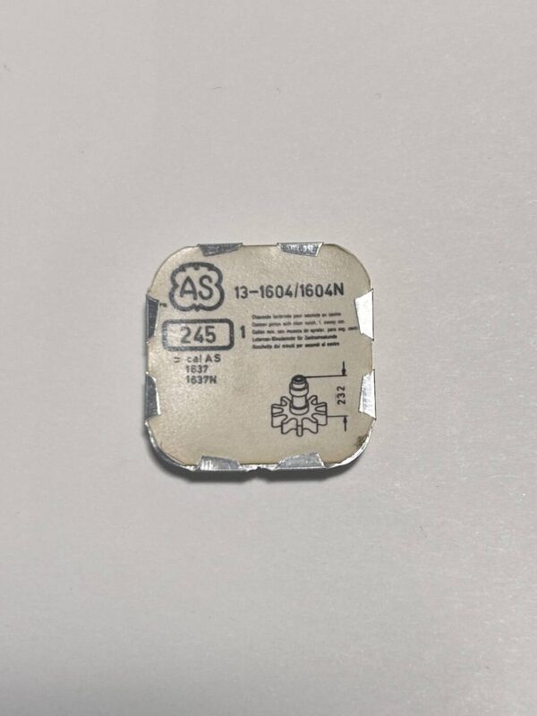 AS Cal 1604-245, Canon pinion with clam notch. NOS