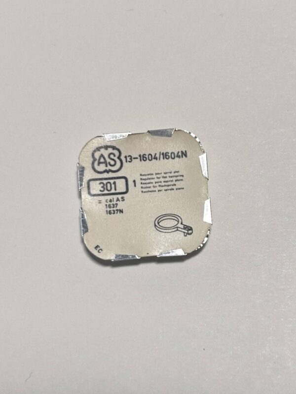 AS Cal 1604-301. Regulator for flat hairspring. NOS
