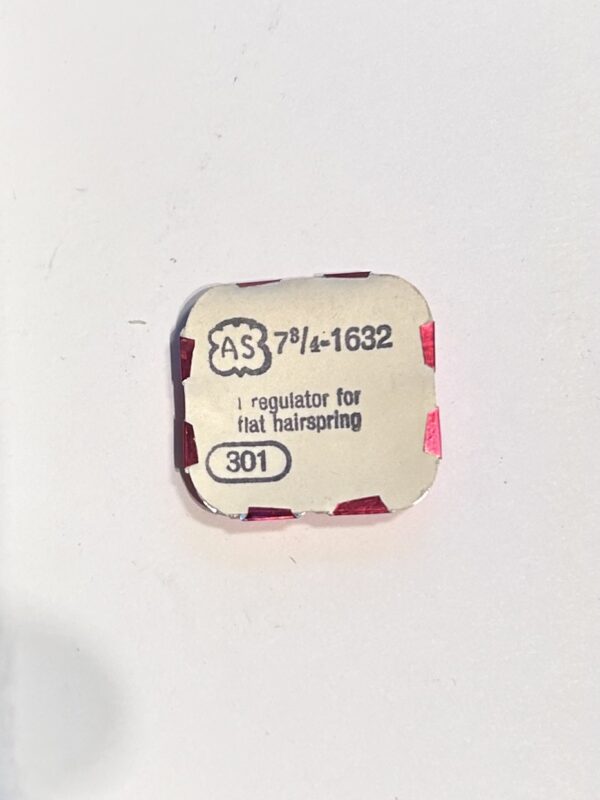 AS Cal 1632-301, Regulator for flat hairspring. NOS
