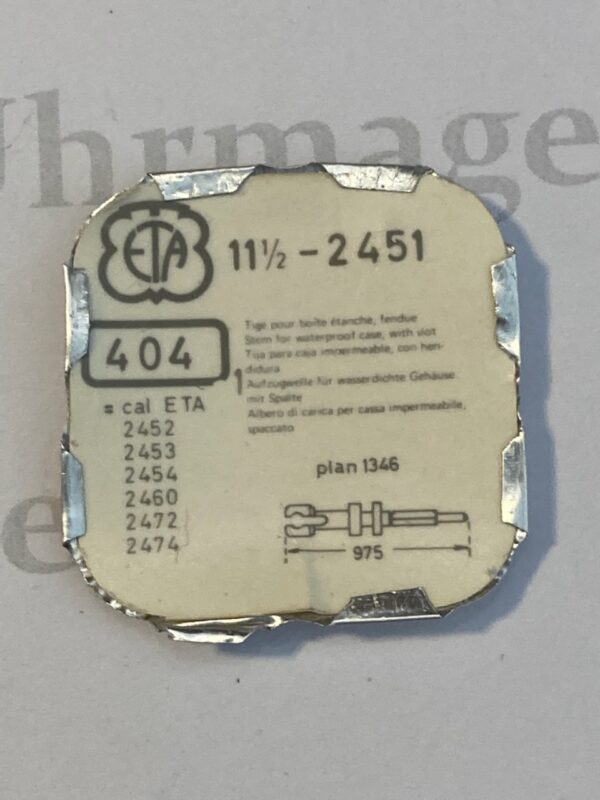 ETA Cal. 2451 part 404.